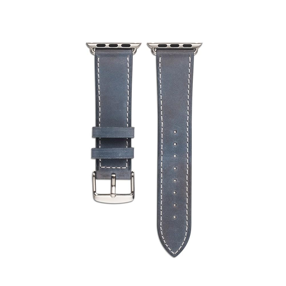 Cinturino in pelle Apple Watch 41mm Series 8 blu
