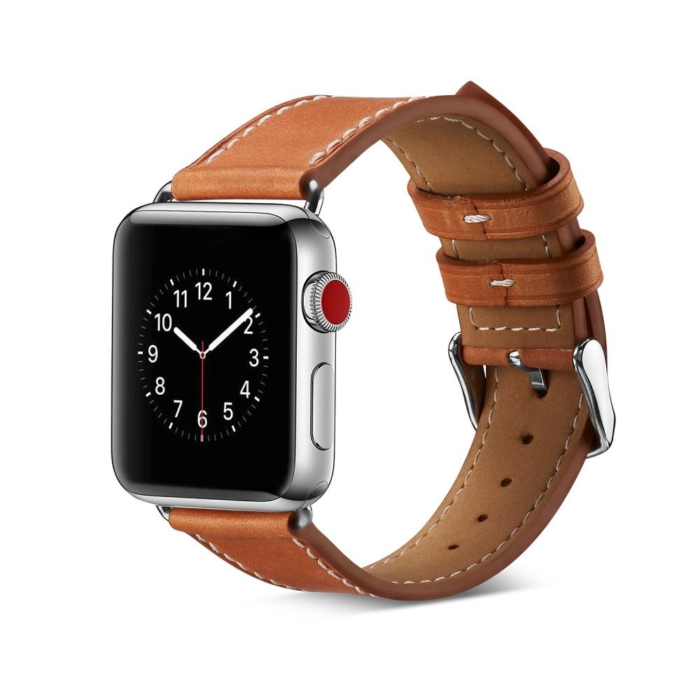 Cinturino in pelle Apple Watch 45mm Series 8 Cognac