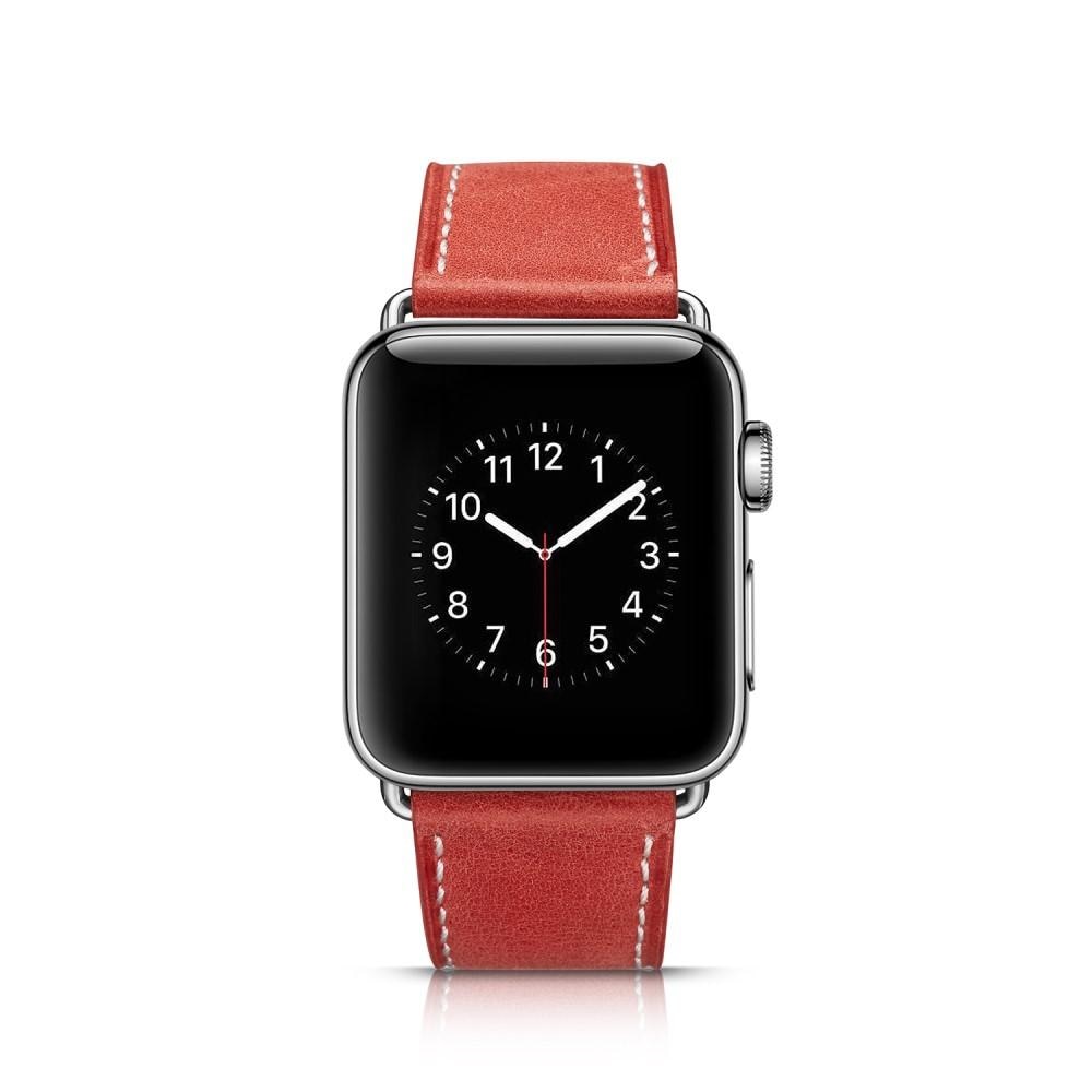 Cinturino in pelle Apple Watch 41mm Series 8 rosso