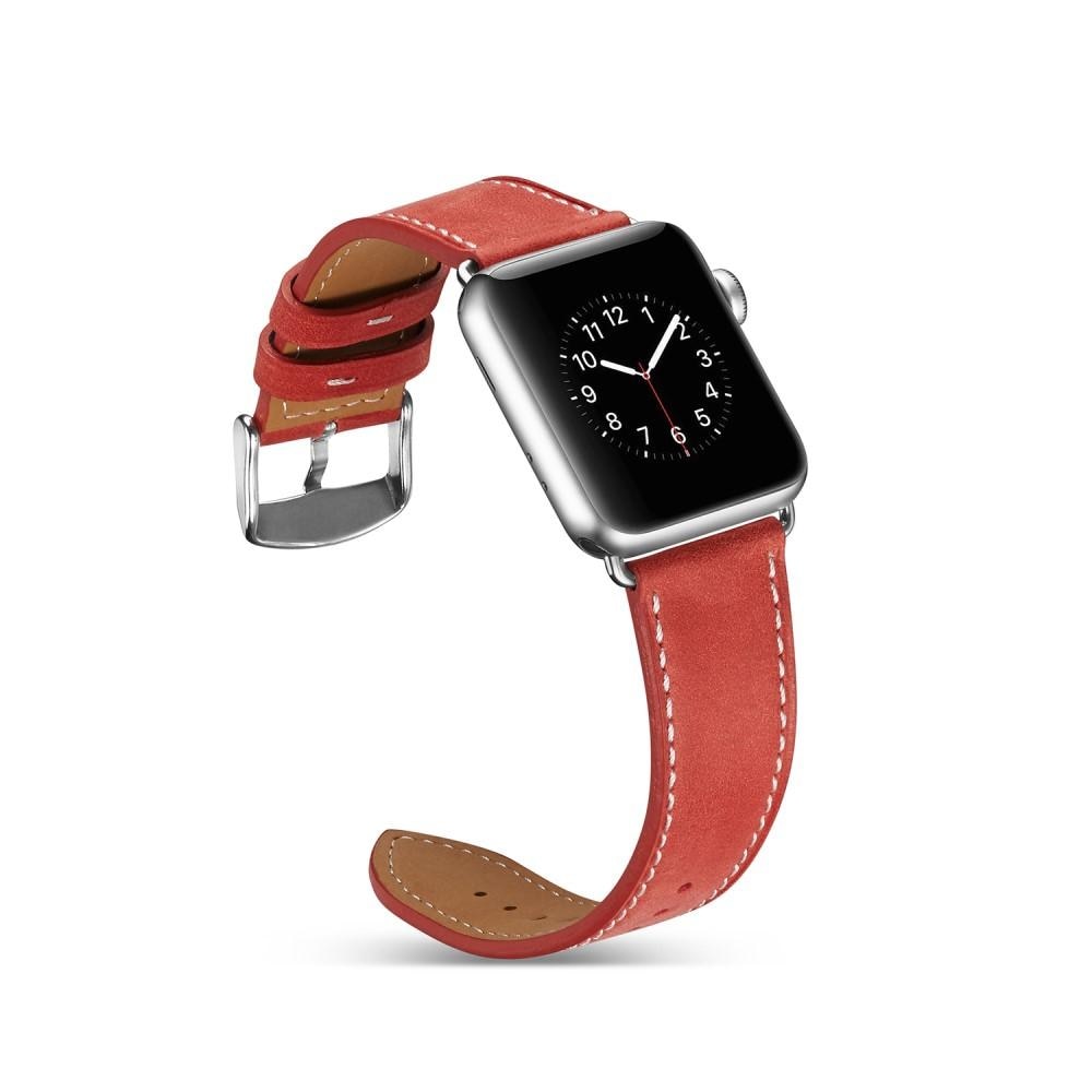 Cinturino in pelle Apple Watch 41mm Series 8 rosso