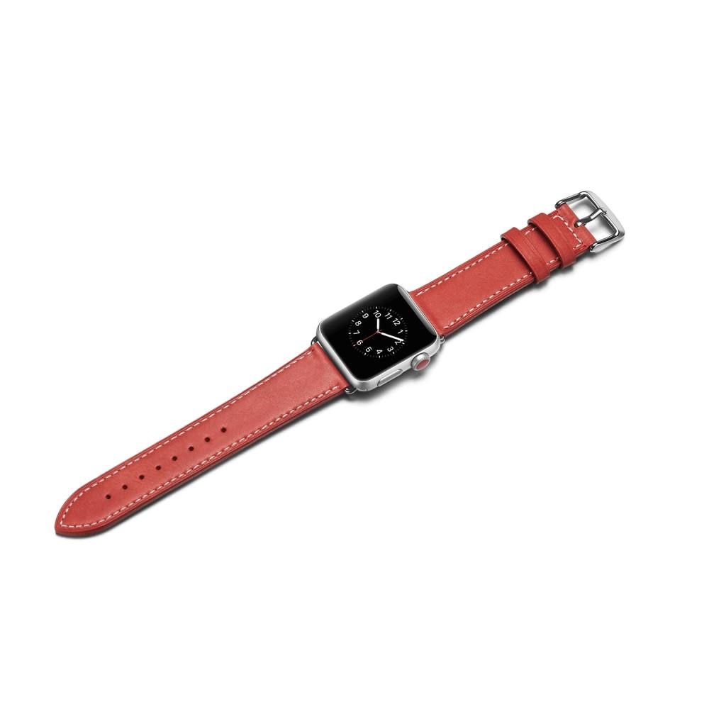 Cinturino in pelle Apple Watch 41mm Series 8 rosso