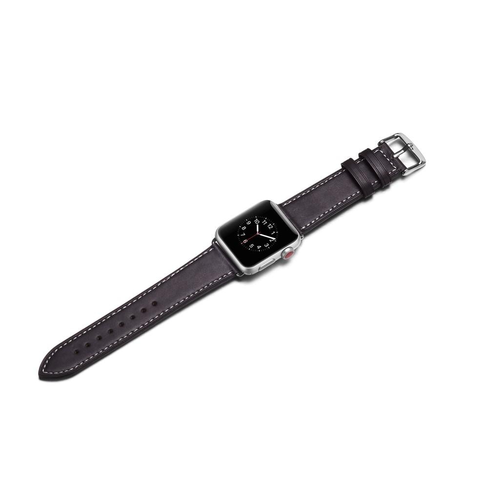 Cinturino in pelle Apple Watch 45mm Series 8 Nero