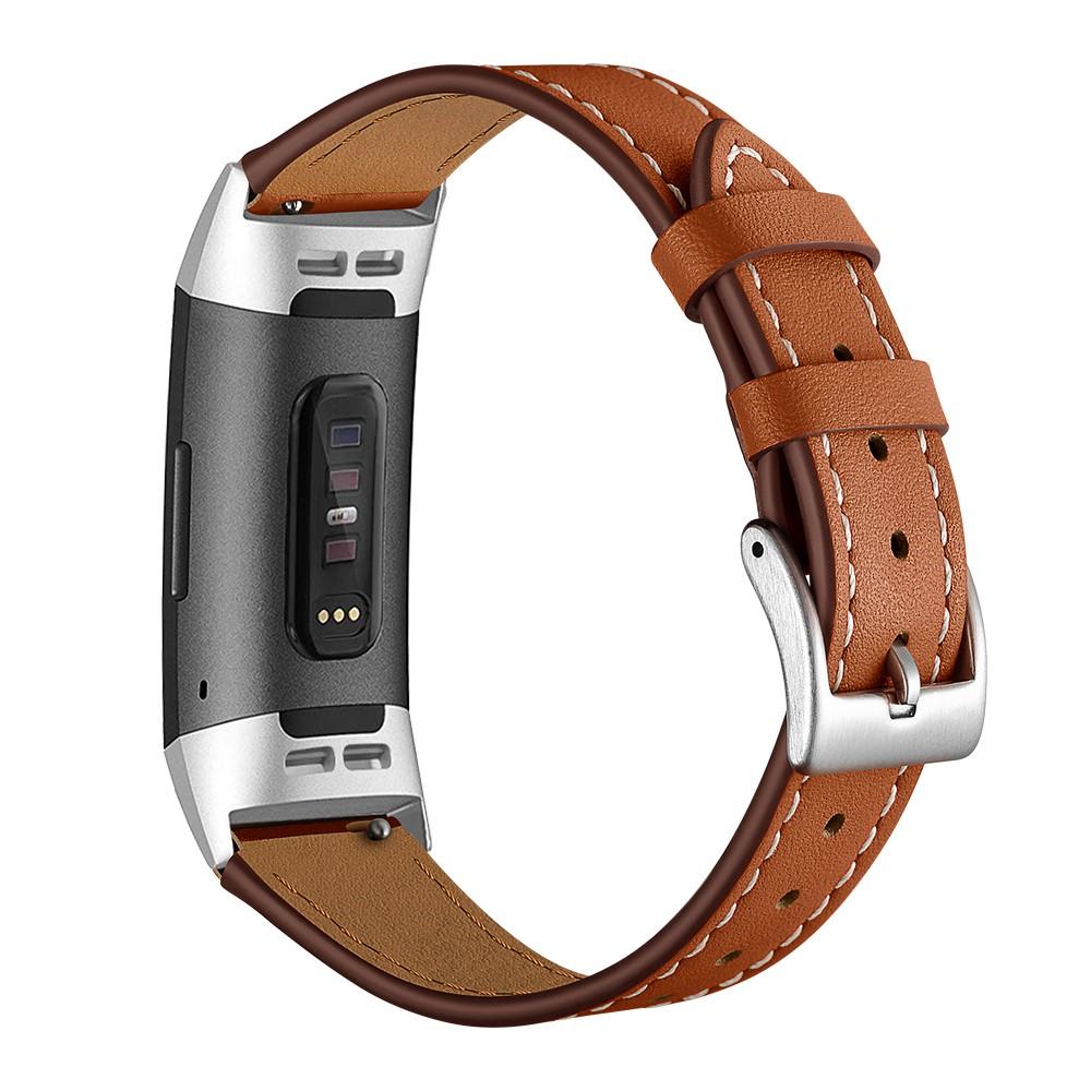 Cinturino in pelle Fitbit Charge 3/4 Marrone