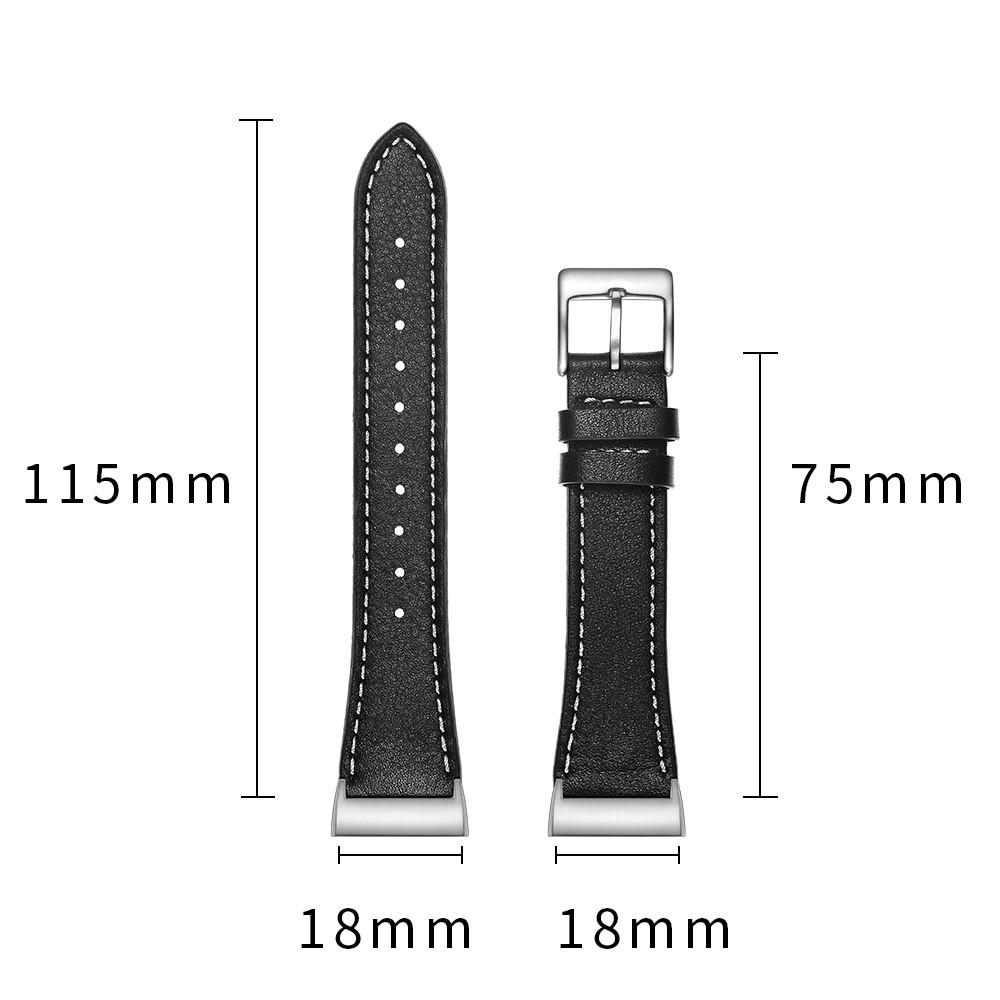 Cinturino in pelle Fitbit Charge 3/4 Nero