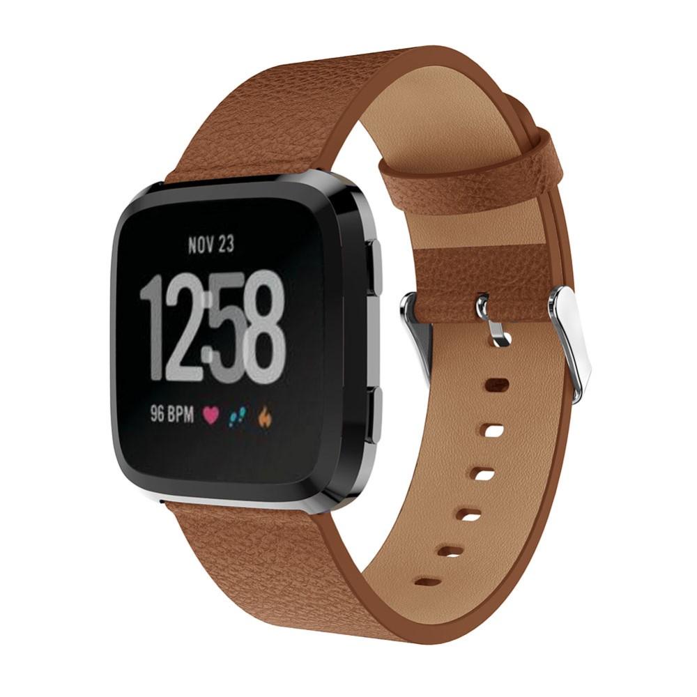 Cinturino in pelle Fitbit Versa/Versa 2 Marrone