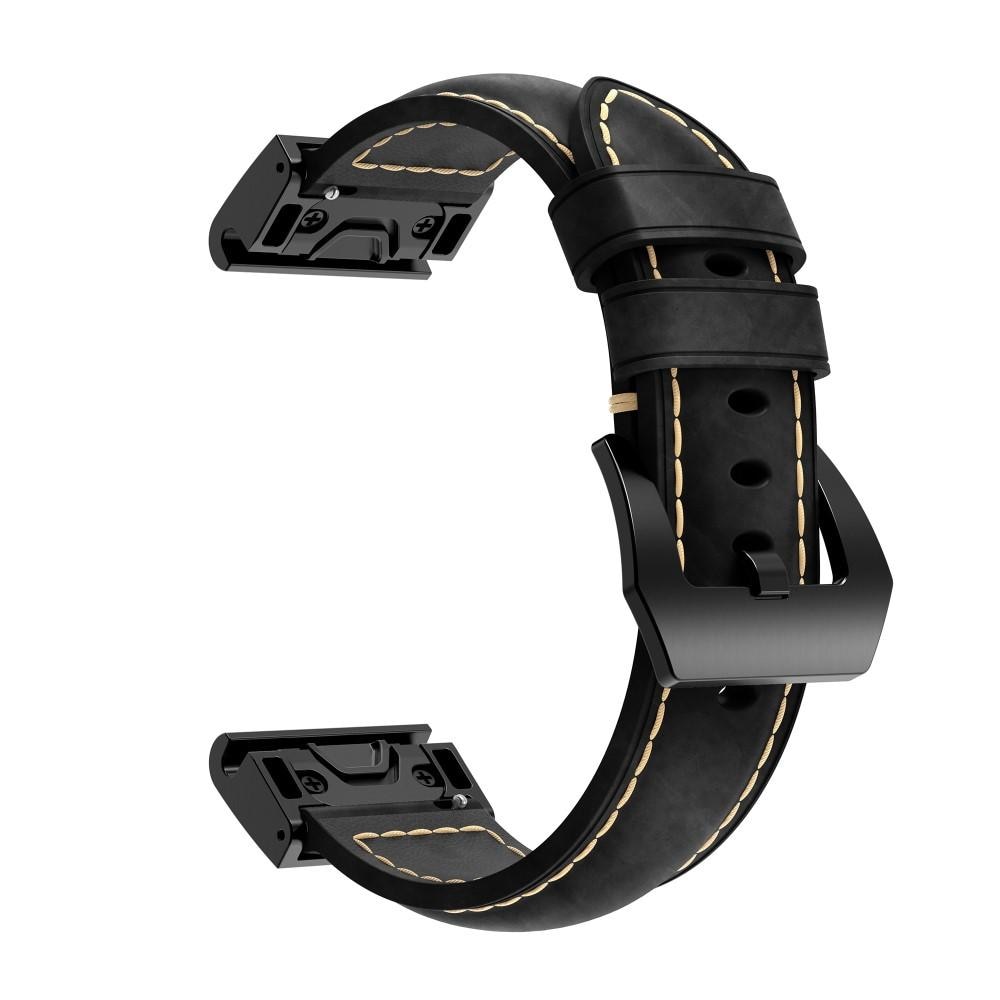 Cinturino in pelle Garmin Forerunner 955 nero