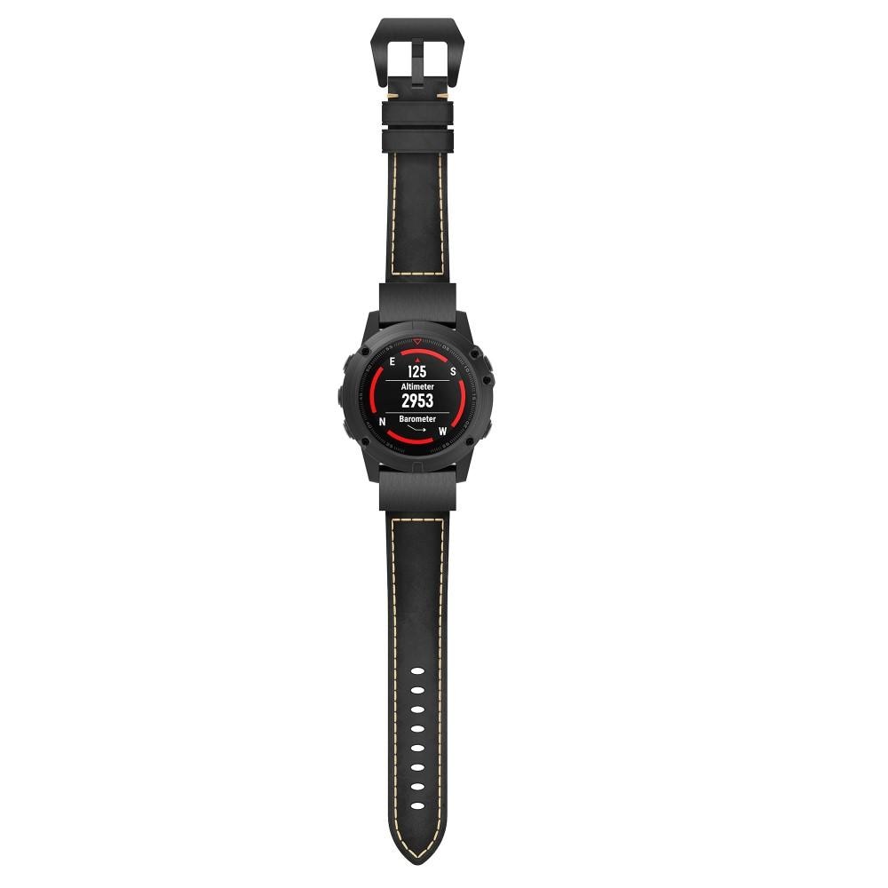 Cinturino in pelle Garmin Fenix 6 Nero