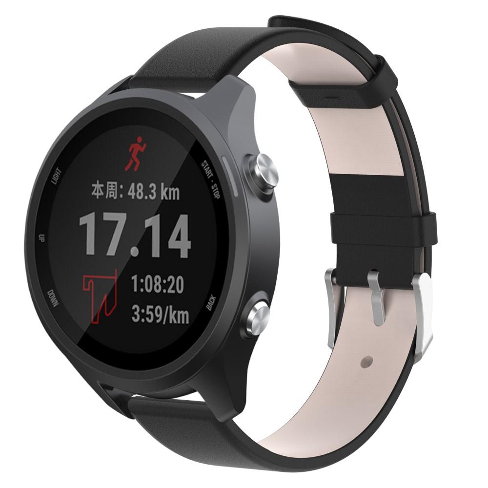 Cinturino in pelle Garmin Forerunner 645 Nero