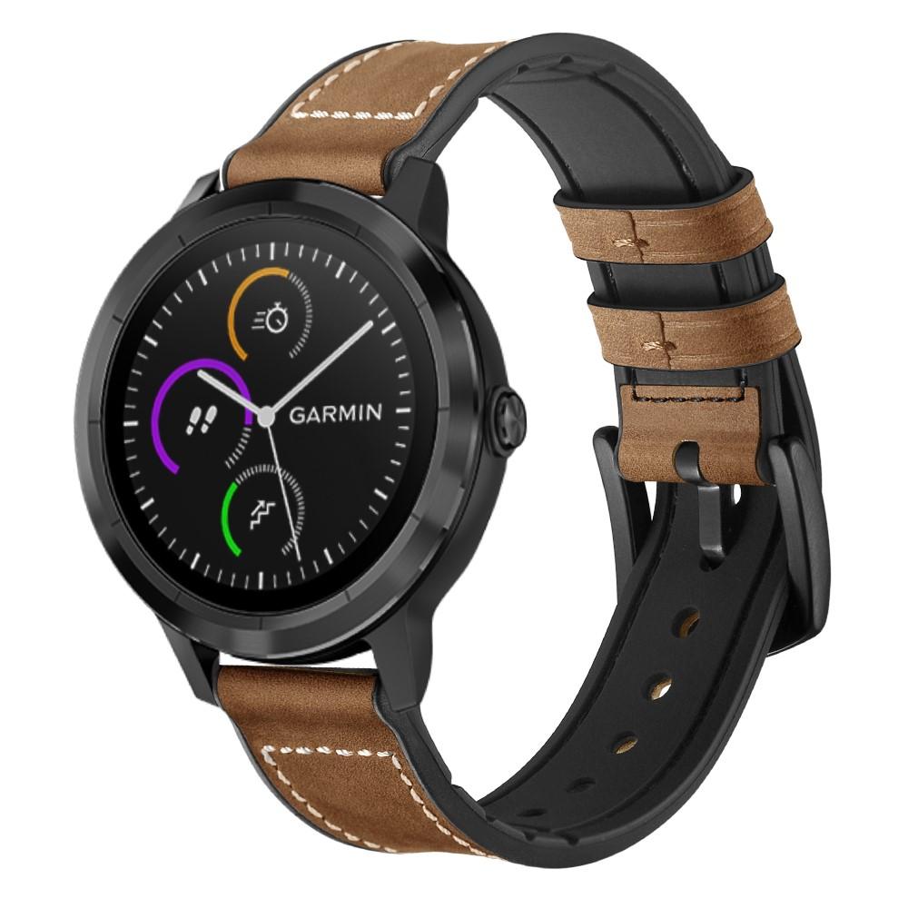 Cinturino in pelle Garmin Vivoactive 3/Venu/Venu 2 Plus Marrone