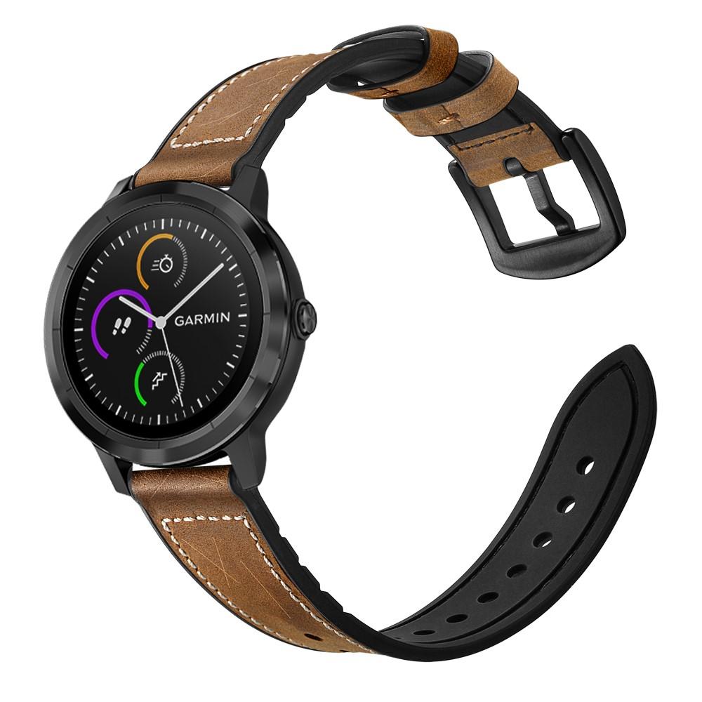 Cinturino in pelle Garmin Vivoactive 3 Marrone