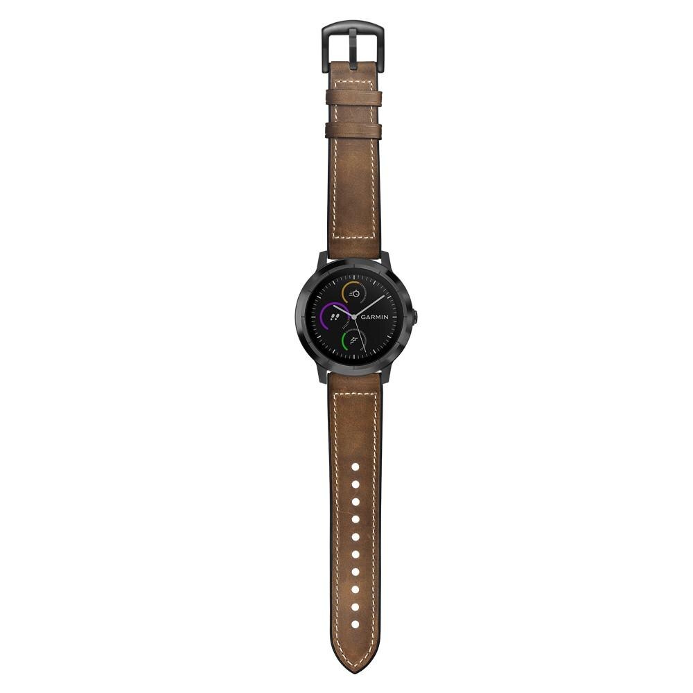 Cinturino in pelle Garmin Vivoactive 3/Venu/Venu 2 Plus Marrone