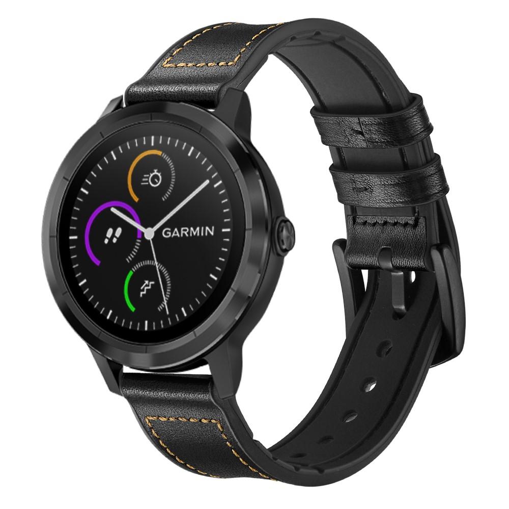 Cinturino in pelle Garmin Vivoactive 3 Nero