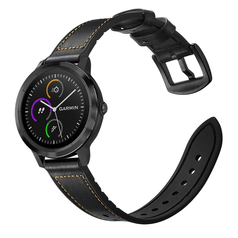 Cinturino in pelle Garmin Vivoactive 3 Nero