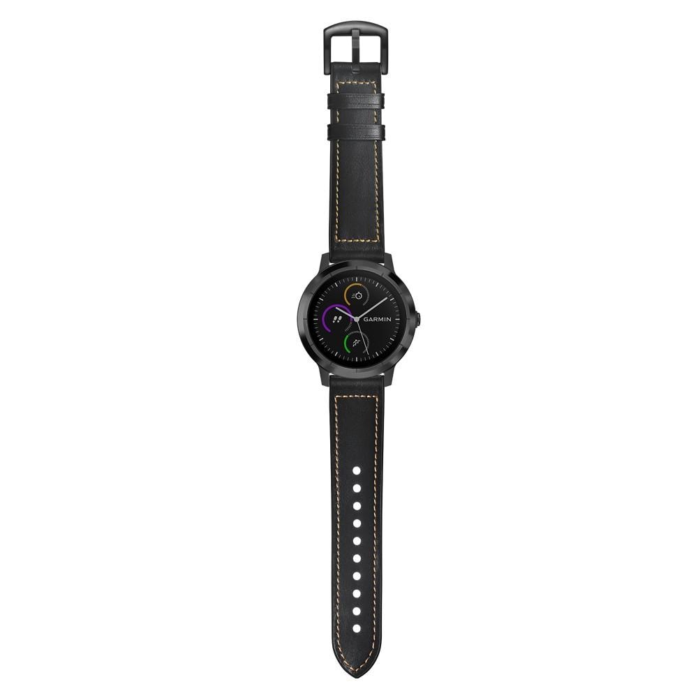 Cinturino in pelle Garmin Vivoactive 3 Nero