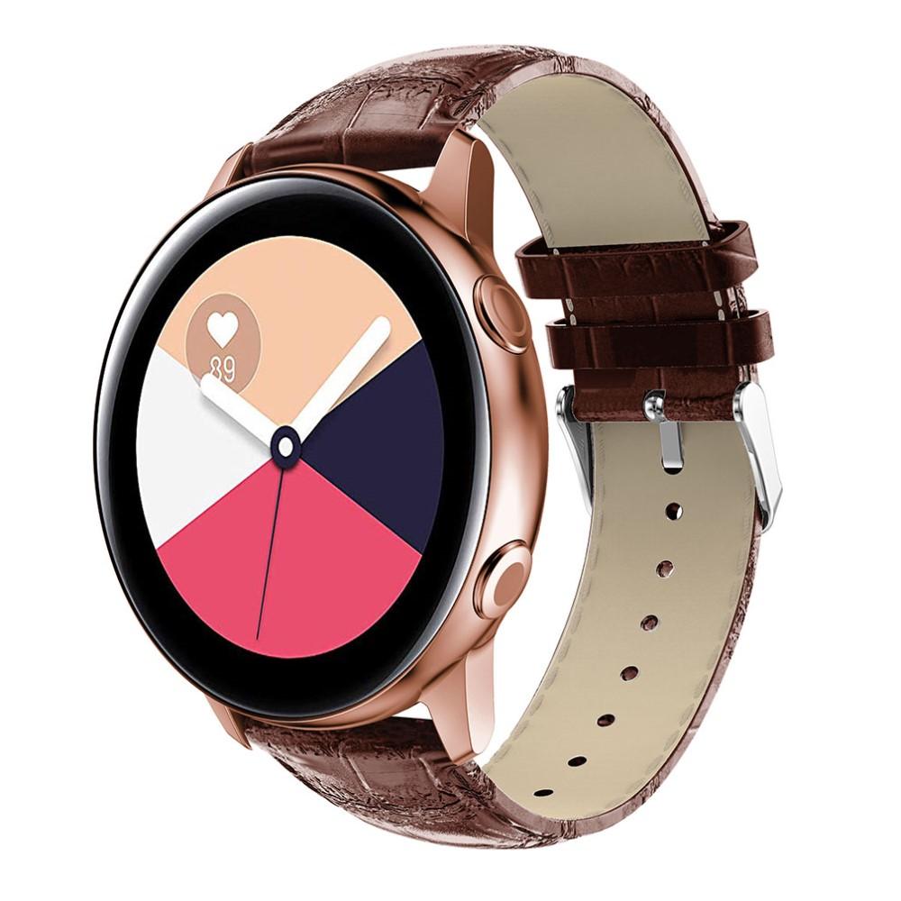 Coccodrillo Cinturino in pelle Samsung Galaxy Watch Active Marrone