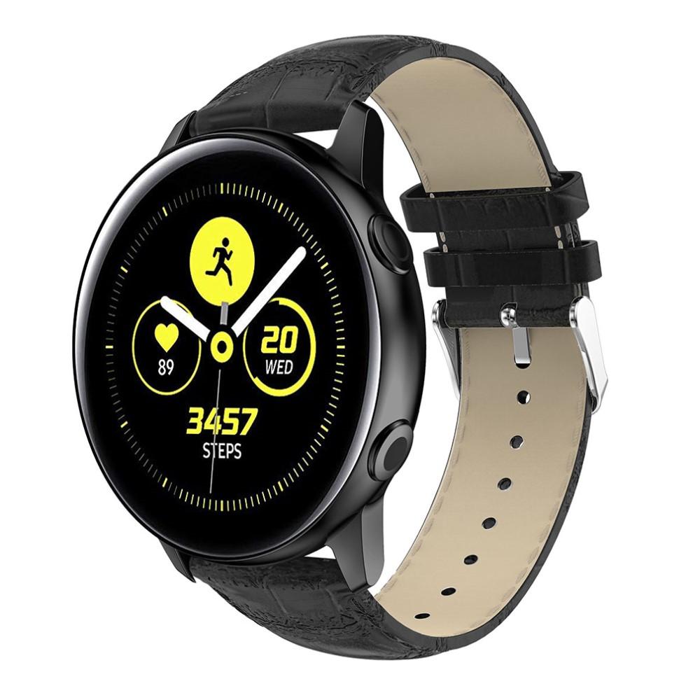 Coccodrillo Cinturino in pelle Samsung Galaxy Watch Active Nero