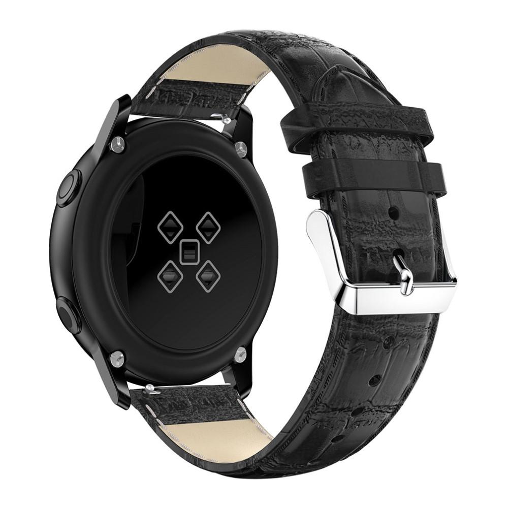 Coccodrillo Cinturino in pelle Samsung Galaxy Watch Active Nero