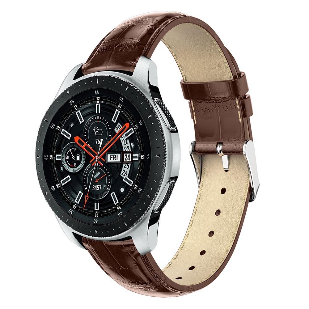 Coccodrillo Cinturino in pelle Samsung Galaxy Watch 46mm Marrone