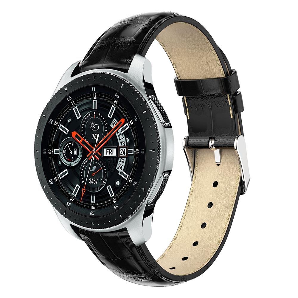 Coccodrillo Cinturino in pelle Samsung Galaxy Watch 46mm Nero