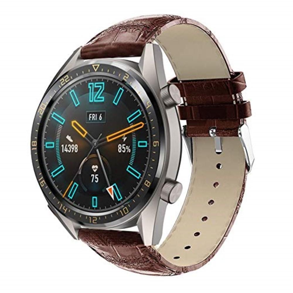 Coccodrillo Cinturino in pelle Huawei Watch GT/GT 2 46mm/GT 2e Marrone