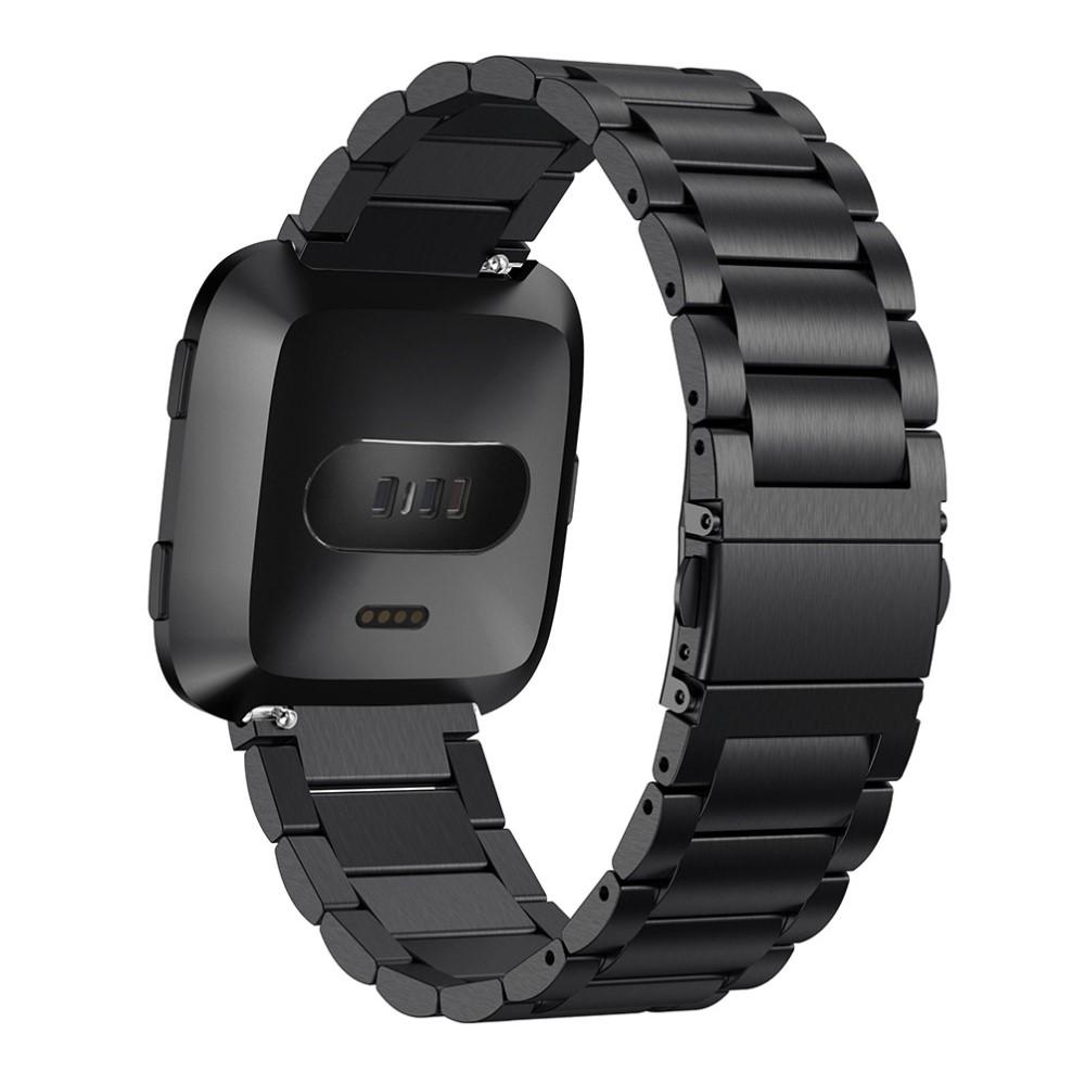 Cinturino in metallo Fitbit Versa/Versa Lite/Versa 2 Nero