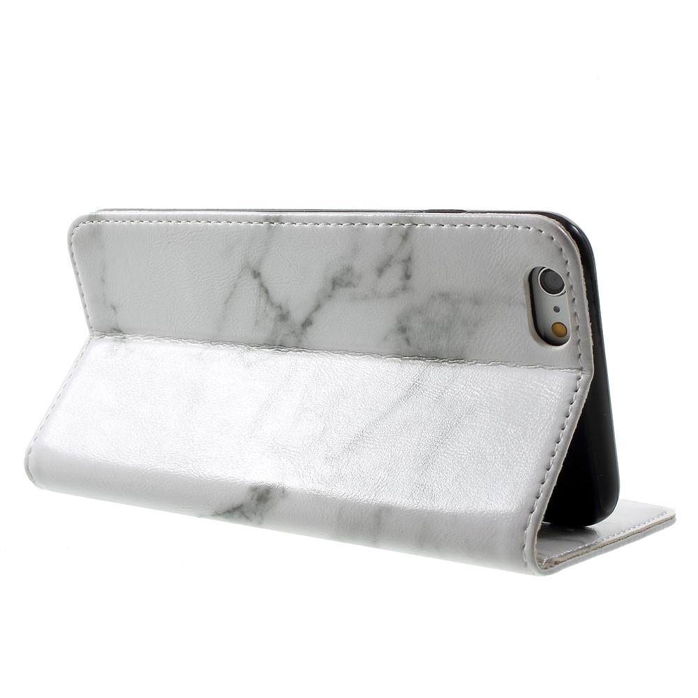 Cover portafoglio iPhone 6 Plus/6S Plus Marmo bianco