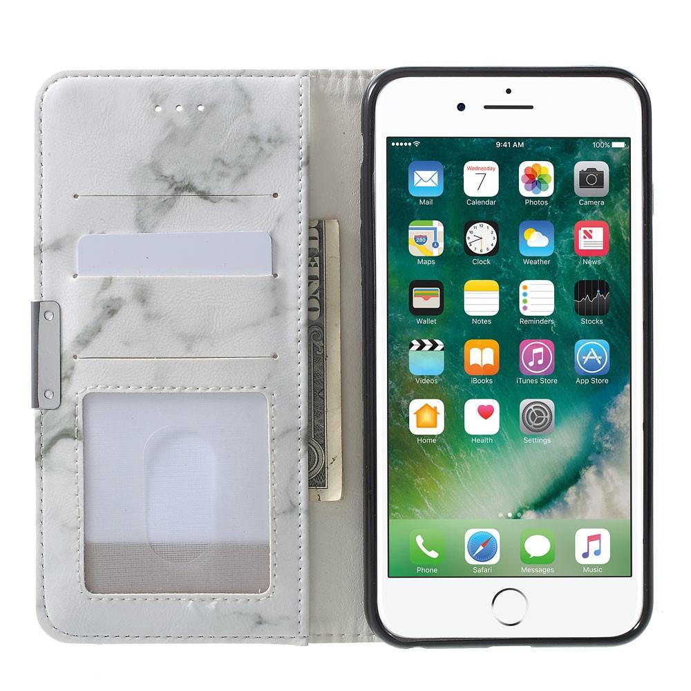 Cover portafoglio iPhone 6 Plus/6S Plus Marmo bianco