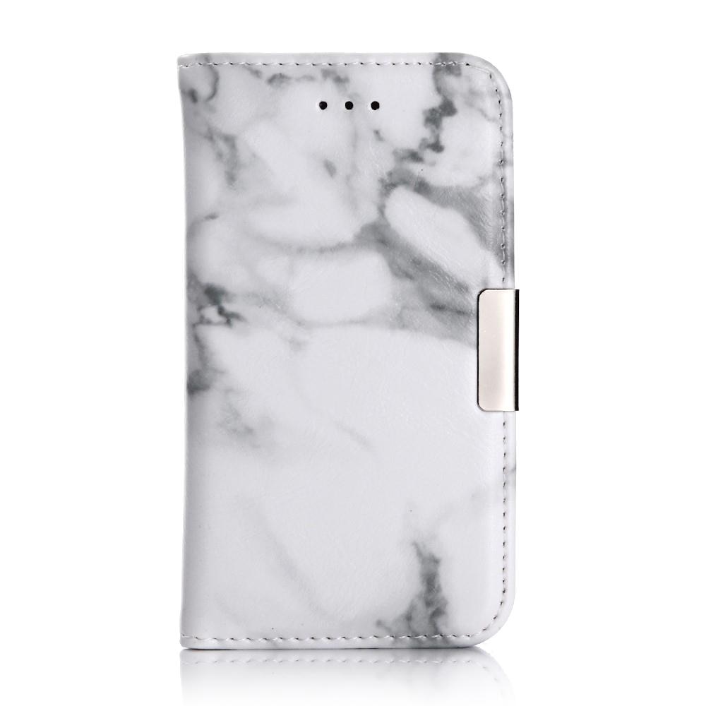 Cover portafoglio iPhone 5/5S/SE Marmo bianco