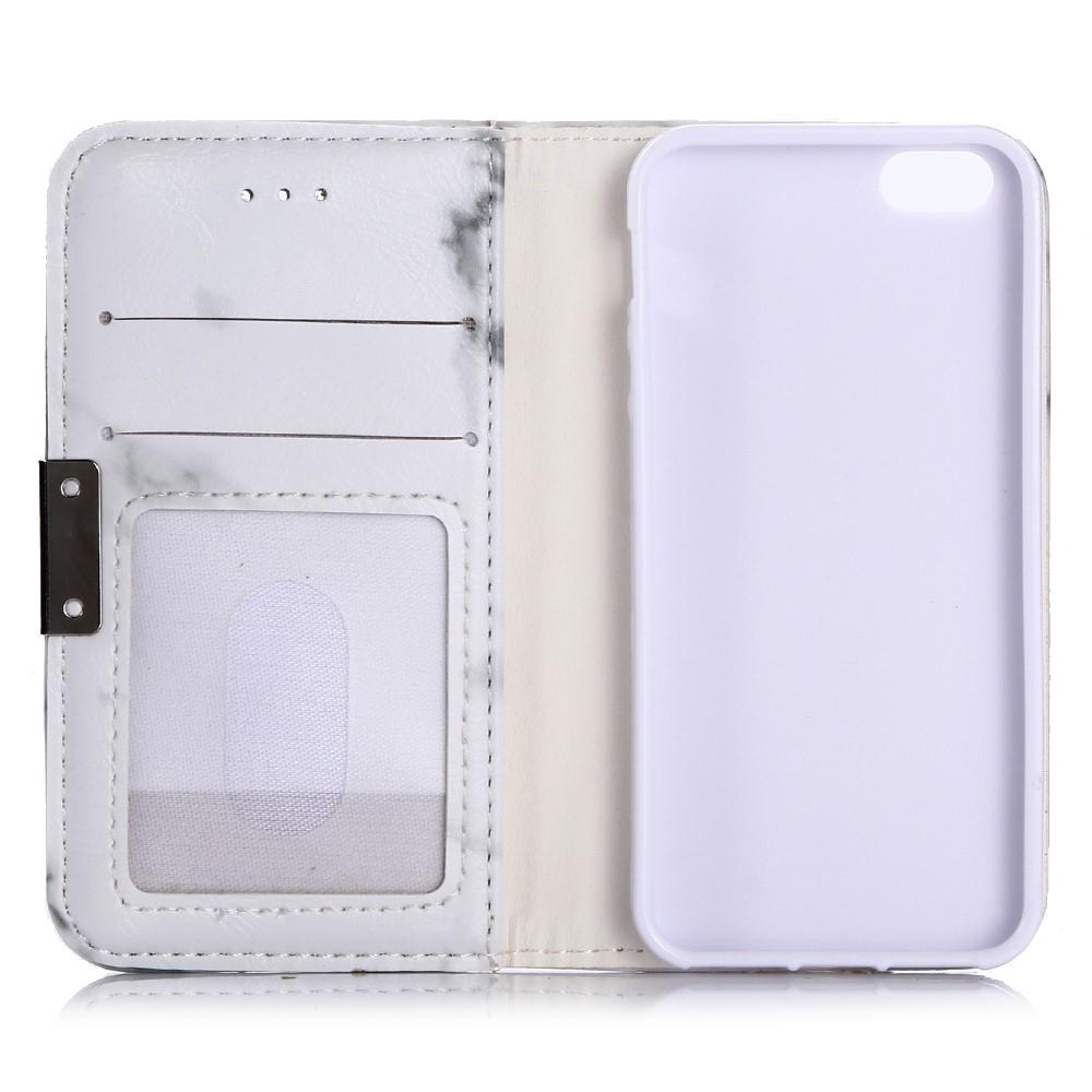 Cover portafoglio iPhone 5/5S/SE Marmo bianco