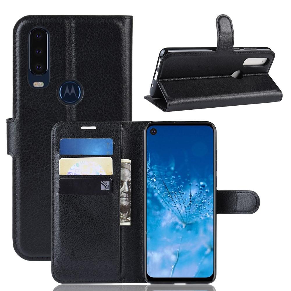 Cover portafoglio Motorola One Action Nero