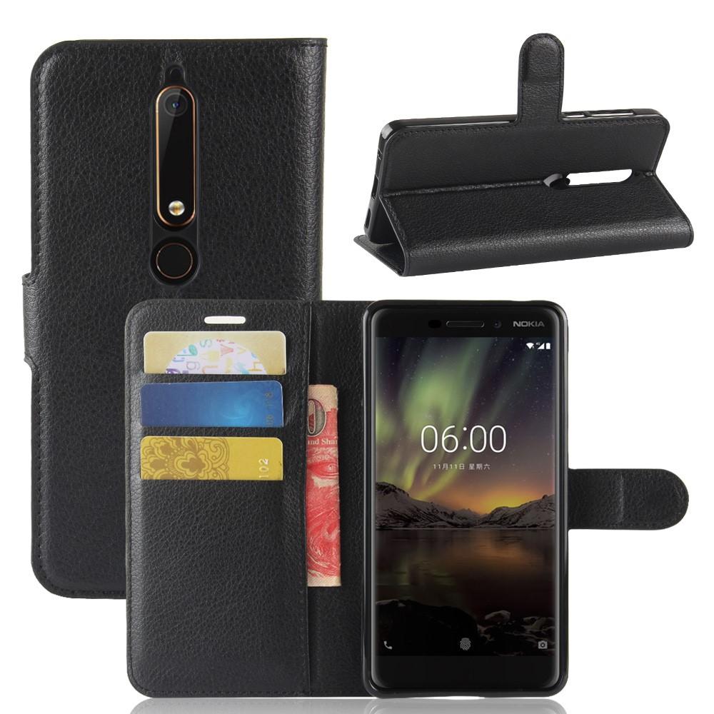 Cover portafoglio Nokia 6.1 2018 Nero