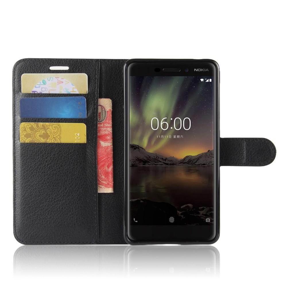 Cover portafoglio Nokia 6.1 2018 Nero