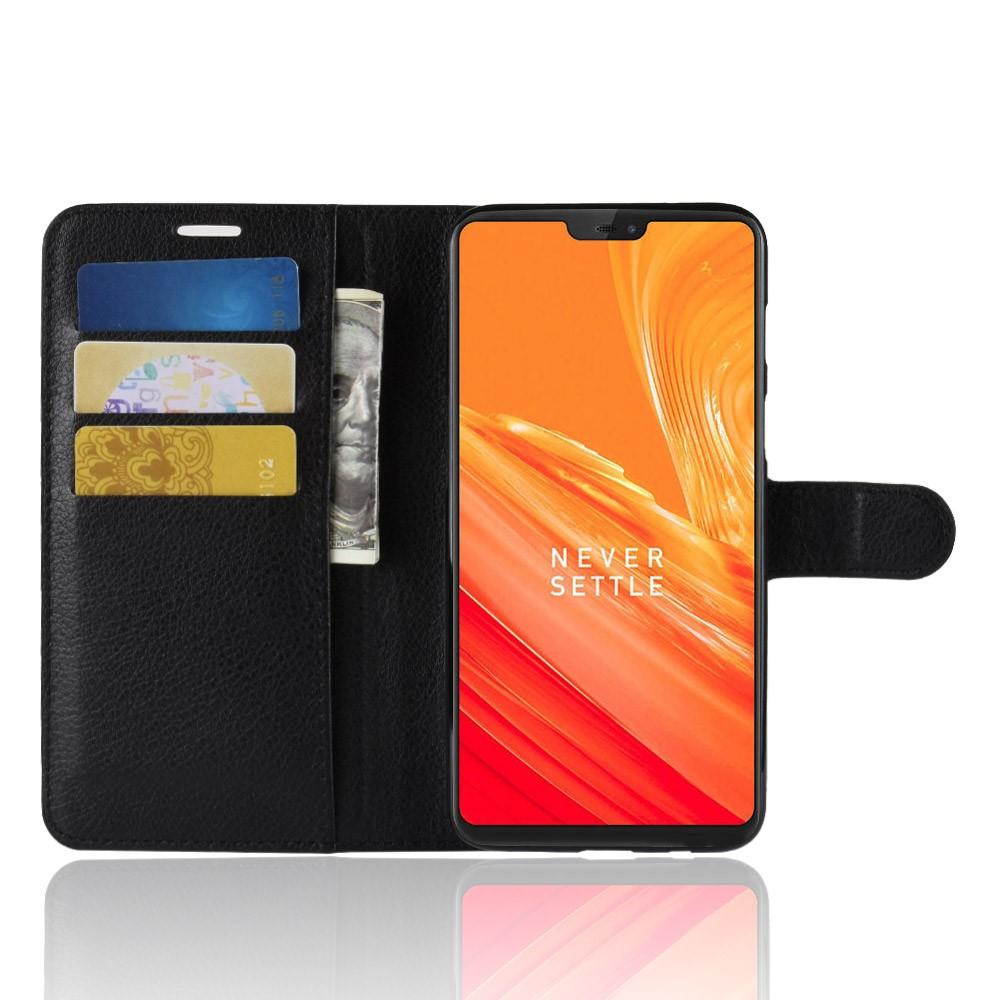 Cover portafoglio  OnePlus 6 Nero