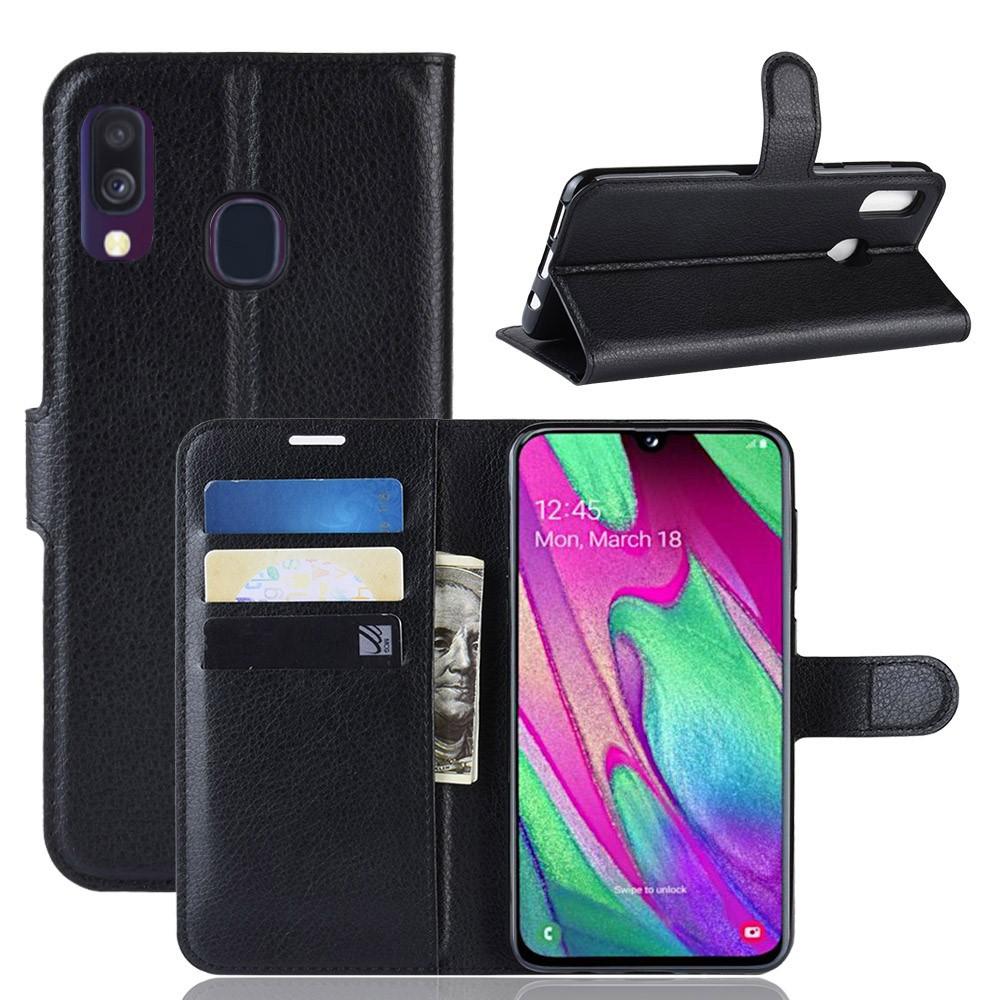 Cover portafoglio Samsung Galaxy A40 Nero