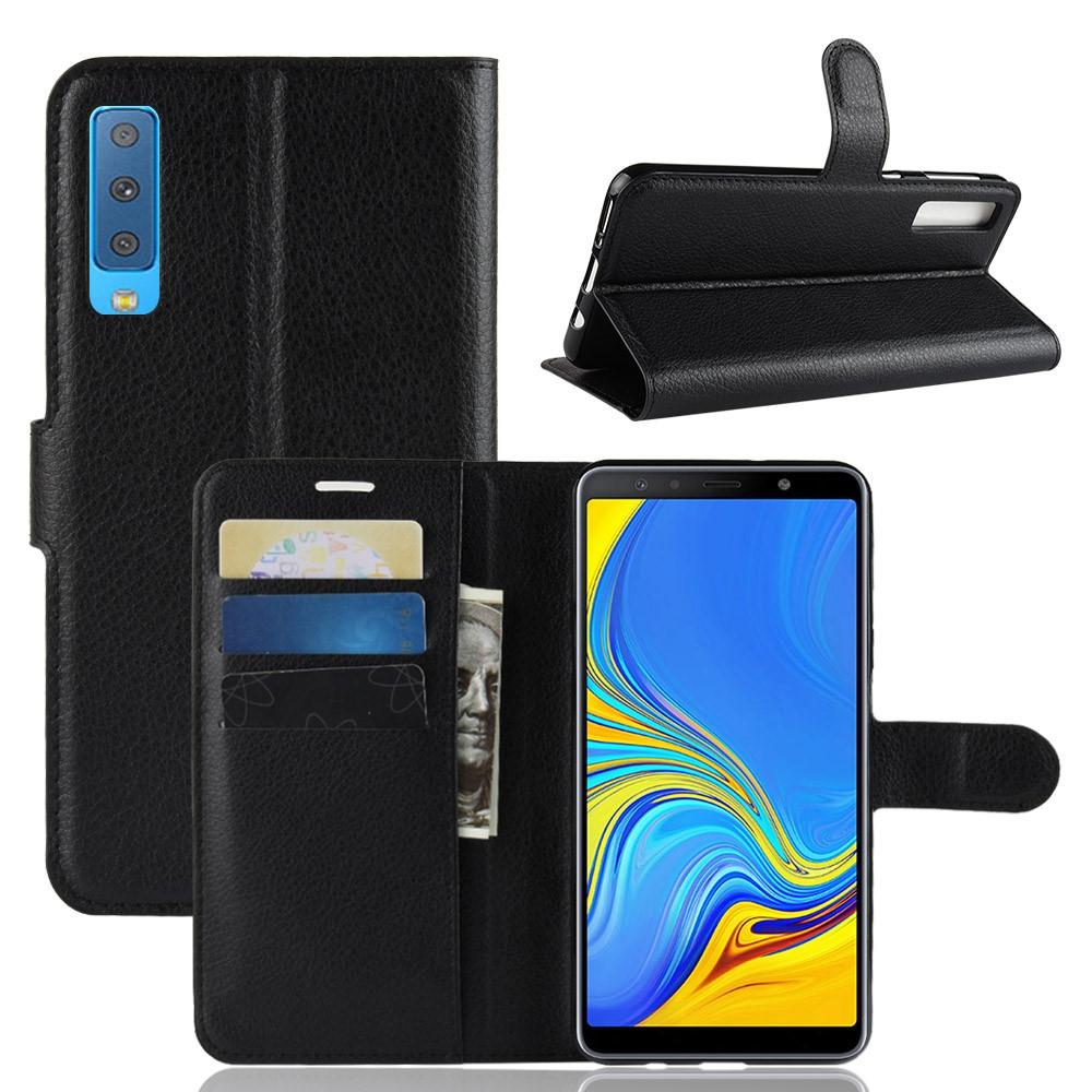 Cover portafoglio Samsung Galaxy A7 2018 Nero