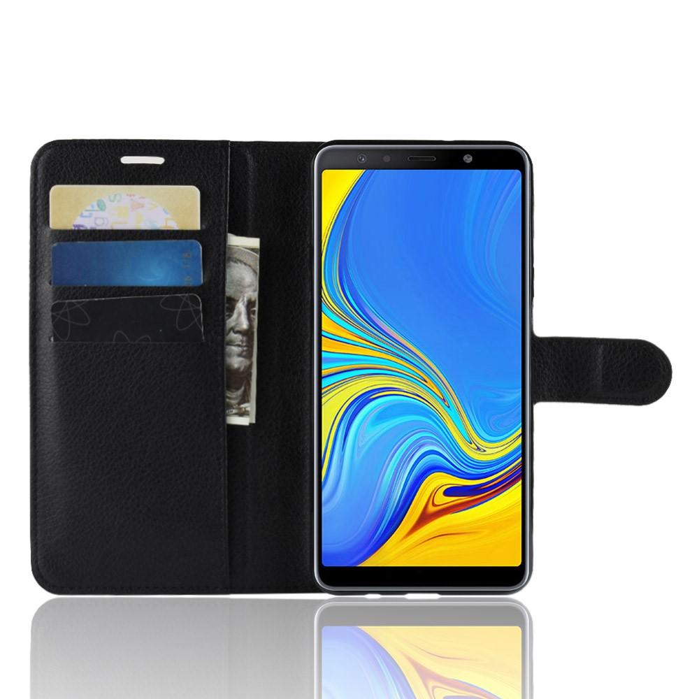Cover portafoglio Samsung Galaxy A7 2018 Nero