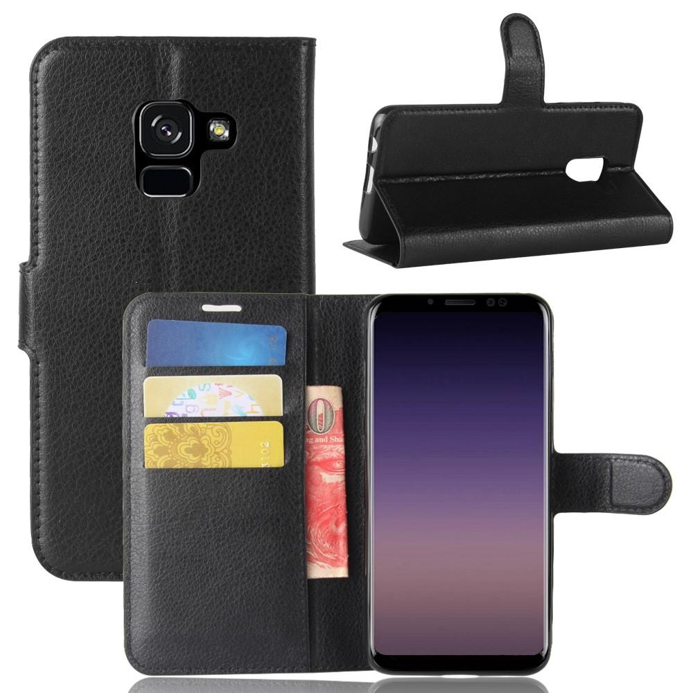 Cover portafoglio Samsung Galaxy A8 2018 Nero