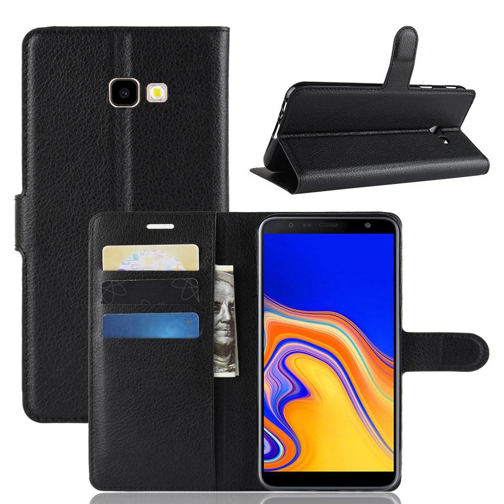 Cover portafoglio Samsung Galaxy J4 Plus 2018 Nero