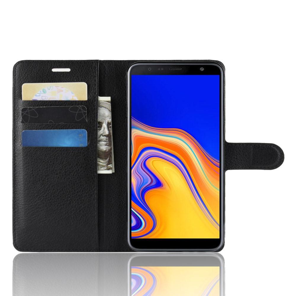 Cover portafoglio Samsung Galaxy J4 Plus 2018 Nero