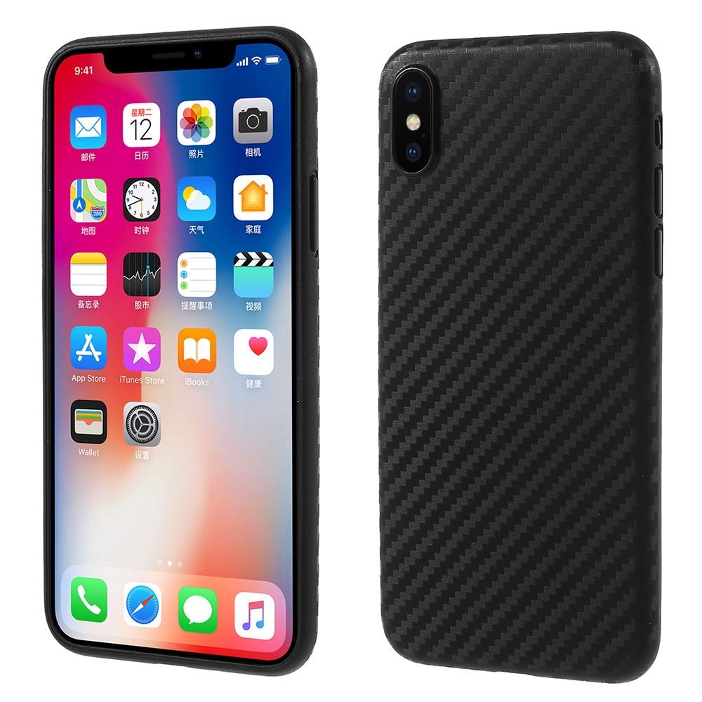 Cover UltraThin iPhone X/XS Fibra di carbonio
