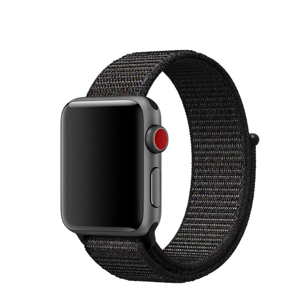 Cinturino in nylon Apple Watch 45mm Series 7 nero