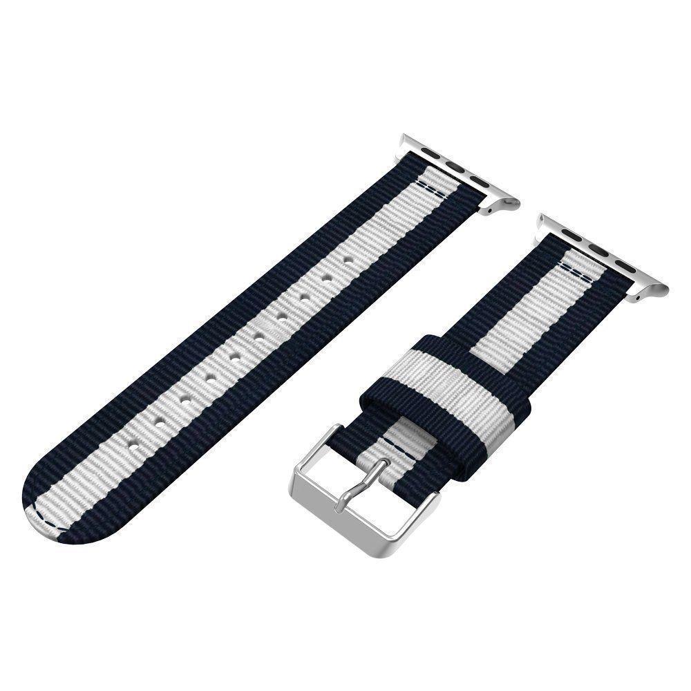 Cinturino in nylon Apple Watch Ultra 49mm blu/bianco