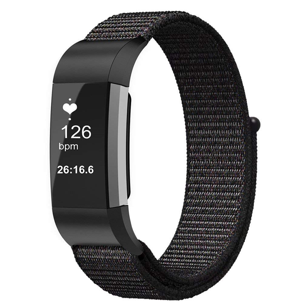 Cinturino in nylon Fitbit Charge 3/4 Nero