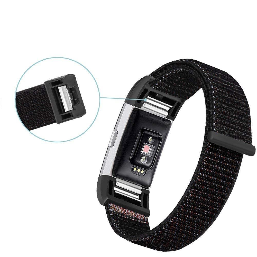 Cinturino in nylon Fitbit Charge 3/4 Nero