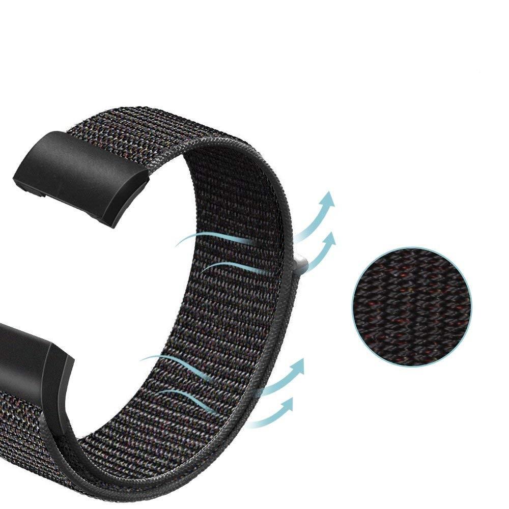 Cinturino in nylon Fitbit Charge 3/4 Nero