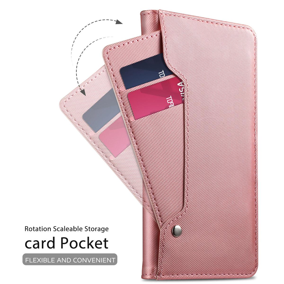 Custodia a portafoglio Specchio Samsung Galaxy S10 Plus rosa dorato