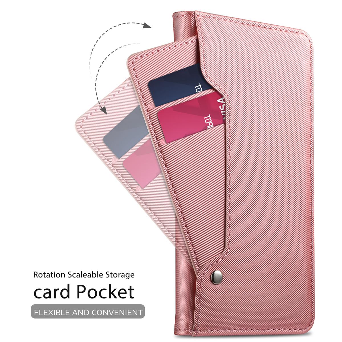 Custodia a portafoglio Specchio Samsung Galaxy S9 Plus rosa dorato