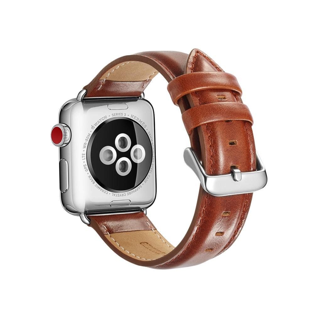 Cinturino in pelle premium Apple Watch 45mm Series 7 Cognac