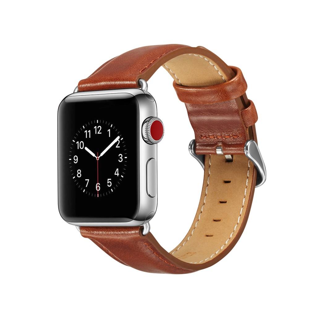 Cinturino in pelle premium Apple Watch 45mm Series 7 Cognac