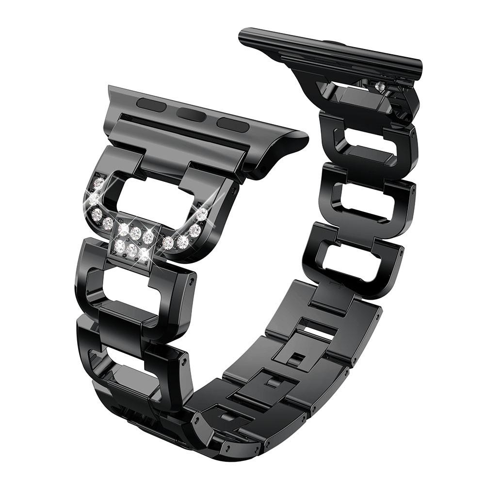 Cinturino Rhinestone bracelet Apple Watch 45mm Series 7 Black